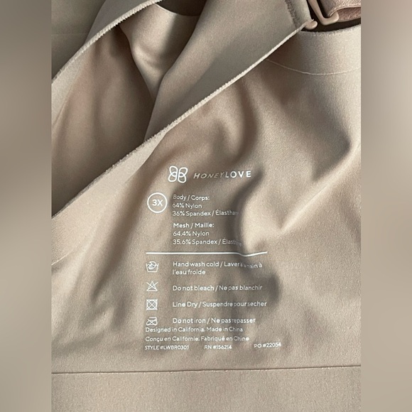 Honeylove CrossOver Bra / Bundle Of Two In Black & Tan/Sand Size 3X - Picture 8 of 16